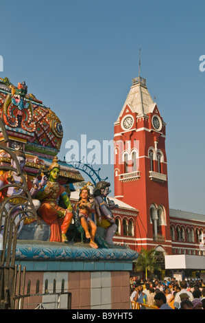 Chennai Central Station Tamil Nadu India Foto Stock