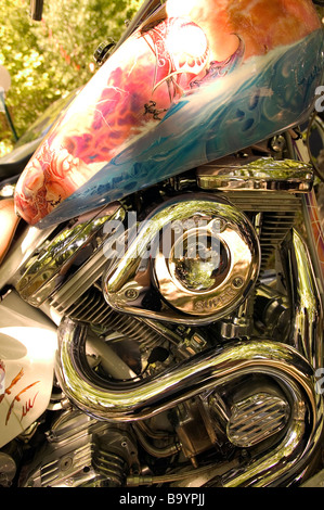 Motocicletta personalizzata con V twin motore Foto Stock