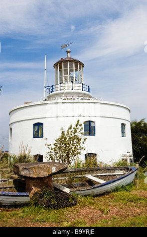 Il West Usk Lighthouse bed and breakfast vicino la città di Newport Gwent affacciato sul Usk e Severn Estuary Foto Stock