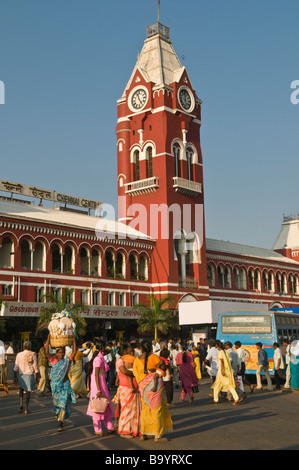 Chennai Central Station Tamil Nadu India Foto Stock