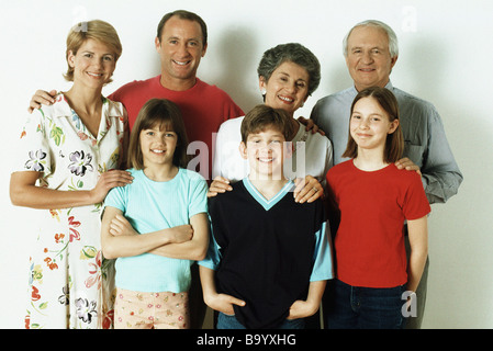 Extended family portrait Foto Stock
