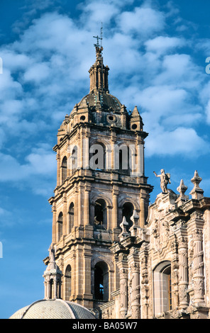 La torre della cattedrale di Durango in Messico Foto Stock