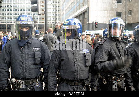 Protesta a Londra durante il vertice del G20 - 1 Aprile. 2009 Foto Stock