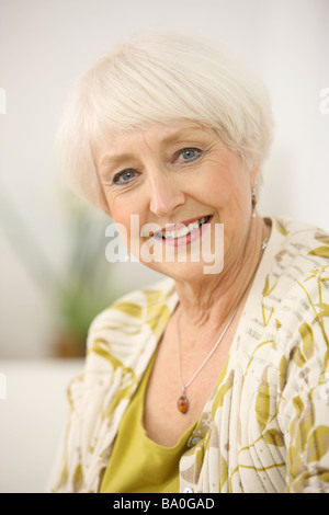 Senior closeup donna ritratto Foto Stock