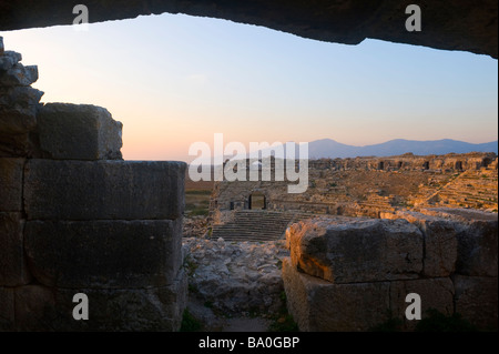 Greco anfiteatro romano Mileto Turchia Foto Stock