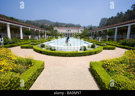 Peristilio Esterno della Villa Getty di Los Angeles, California, Stati Uniti d'America Foto Stock