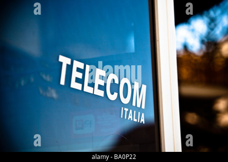 Telecom Italia Telefono pubblico booth Italia Foto Stock