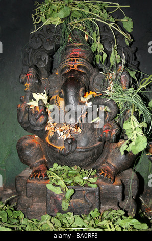 Ganesh Santuario in un tempio nel complesso del palazzo, Amba Vilas, Mysore Foto Stock