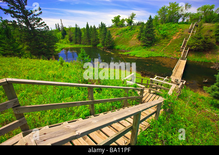 Devils Punch Bowl nello spirito Sands Boschi di abete rosso del Parco Provinciale di Manitoba in Canada Foto Stock