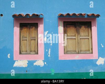 Case colorate di Los Roques Venezuela Foto Stock