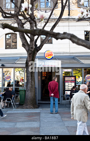 Burger King succursale a Lugano, Ticino, Svizzera Foto Stock