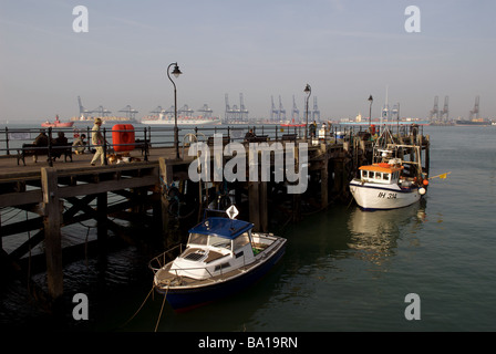 Il molo di halfpenny, Harwich, Essex, Regno Unito. Foto Stock