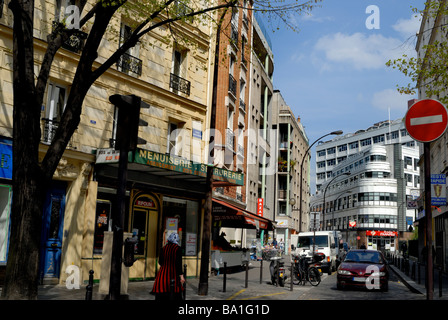 Parigi Francia, Vista panoramica, Scene immobiliare in zona "Pere Lachaise", mercato immobiliare, edifici cittadini, grandangolo Foto Stock