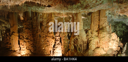 Grotta del corallo a Soreq Grotta Stalattitica Riserva Naturale detta anche Grotta Avshalom Foto Stock