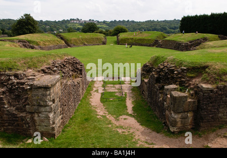 Anfiteatro romano di Caerleon South Wales UK Foto Stock