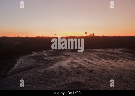 Thornham, North Norfolk dopo il tramonto Foto Stock