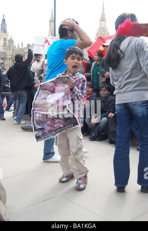 Il Tamil dello Sri Lanka manifestazione politica Londra Foto Stock