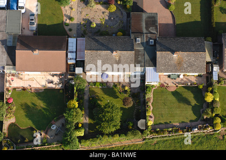 Veduta aerea del moderno complesso residenziale in Willand città a metà Devon Foto Stock