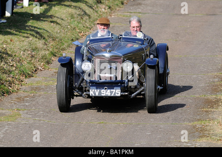 Prova di Brooklands Hill centenario evento 22 03 2009 Riley Ulster Imp 1934 Foto Stock