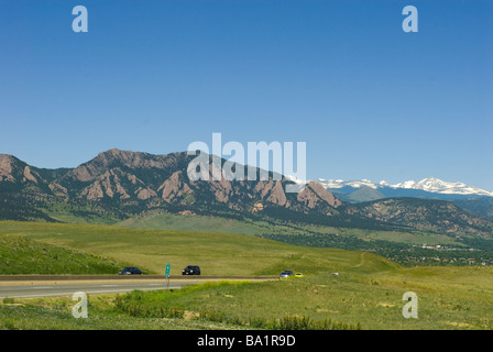 Autostrada vicino a Boulder Colorado Foto Stock