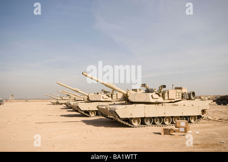 Baqubah, Iraq - M1 Abrams serbatoio a Camp Warhorse. Foto Stock