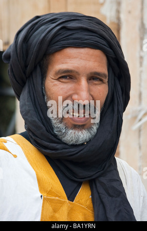 Mauritani della testa di uomo con turbante in Nouakchott Mauritania Foto Stock