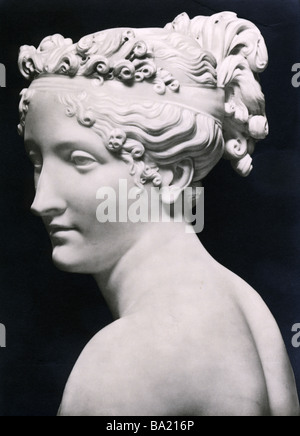 Bonaparte, Pauline Maria Carlotta, 20.10.1780 - 09.06.1825, Duches di Guastalla, Principessa Borghese, ritratto, testa della statua da un Foto Stock