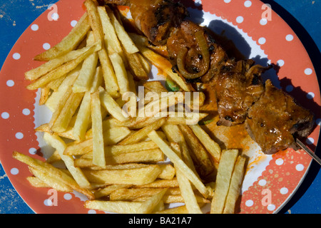 Carni di montone Brochettes di Timbuktu Mali Foto Stock