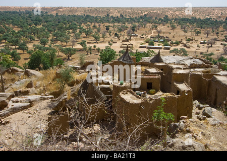 Villaggio di Ireli nel Pays Dogon del Mali Foto Stock