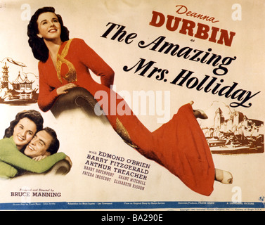 La sorprendente signora HOLLIDAY Poster per 1943 film universale con Deanna Durbin Foto Stock