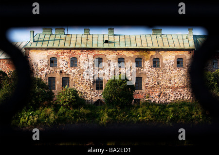 Vista di Vyborg castello ospita, regione di San Pietroburgo. Foto Stock