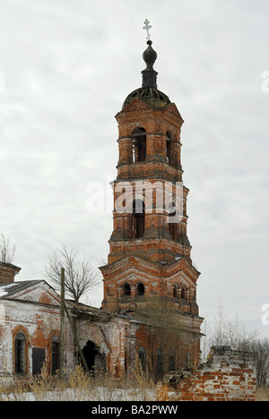 Distrutto durante il periodo sovietico paese russo Vladimir chiesa città regione Russia Foto Stock