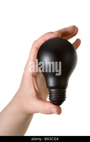 Lampada nera -nocivi concetto energetico Foto Stock