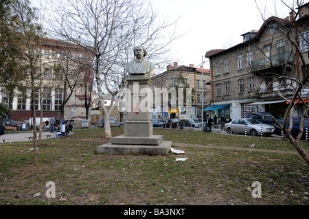 Statua in piazza del mercato a Sofia, Bulgaria. Foto Stock