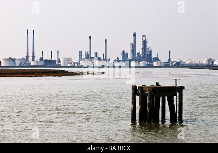 La raffineria di olio Coryton smantellata in Essex. Foto Stock