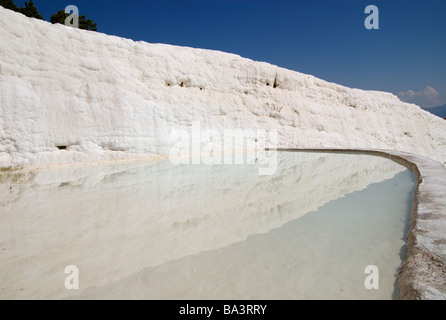 Terrazze di travertino, Ierapoli Turchia Foto Stock