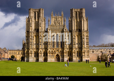 Cattedrale di wells somerset Inghilterra Foto Stock