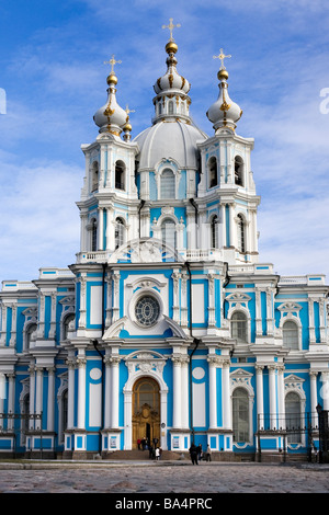 Cattedrale di Smolny San Pietroburgo Russia Foto Stock