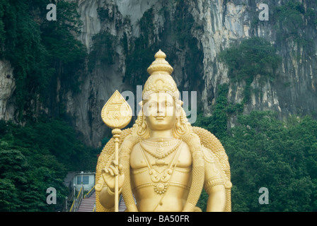 Signore Muruga statua, Grotte Batu, Gombak distretto, Kuala Lumpur, Malesia Foto Stock