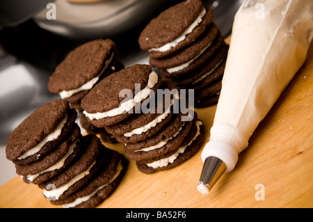 Pile di biscotti fatti in casa Foto Stock