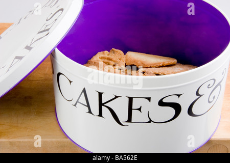 Teglia per torte con i biscotti fatti in casa Foto Stock