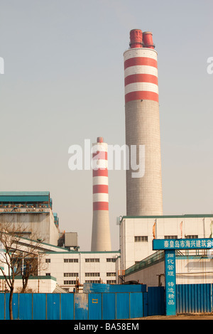 Una nuova costruzione Coal Fired power station nella provincia di Heilongjiang nel nord della Cina Foto Stock