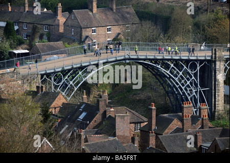 Vista aerea dell'Ironbridge in Telford Shropshire England Regno Unito Foto Stock