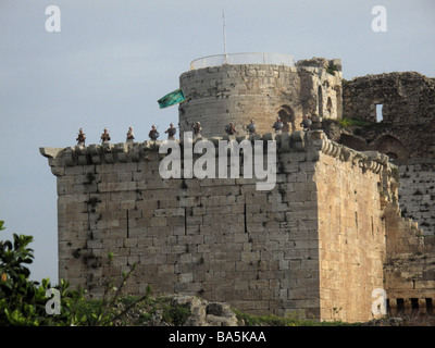 Krak des Chevaliers Castello Qala At Al Hosn Siria Castillo del Crac de los Caballeros SIRIA Foto Stock