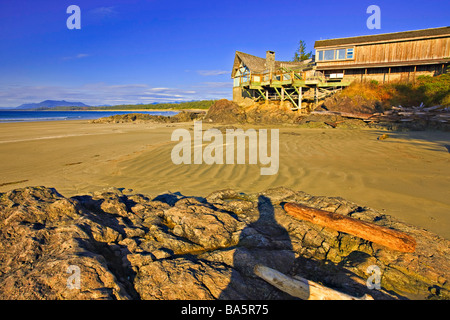 Wickaninnish Interpretive Center lungo Wickaninnish Beach Wickaninnish Bay Pacific Rim del Parco Nazionale di Long Beach Clayoquot unità. Foto Stock