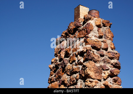 Dettaglio del camino in pietra sul kolb studio parco nazionale del Grand Canyon arizona usa Foto Stock