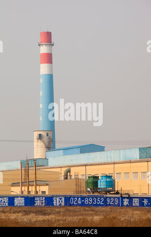 Un Coal Fired power station nella provincia di Heilongjiang nel nord della Cina Foto Stock