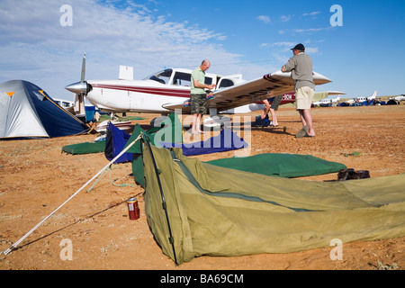 Gare Birdsville camping. Birdsville, Queensland, Australia Foto Stock