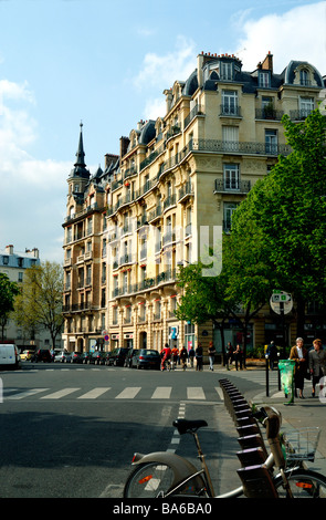 Parigi Francia, vista generale, esterno, Street Scene Housing, quartieri locali Foto Stock
