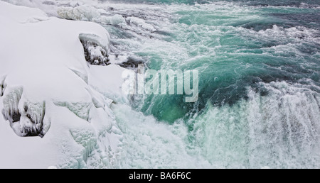 Cascate Gullfoss, Islanda Foto Stock